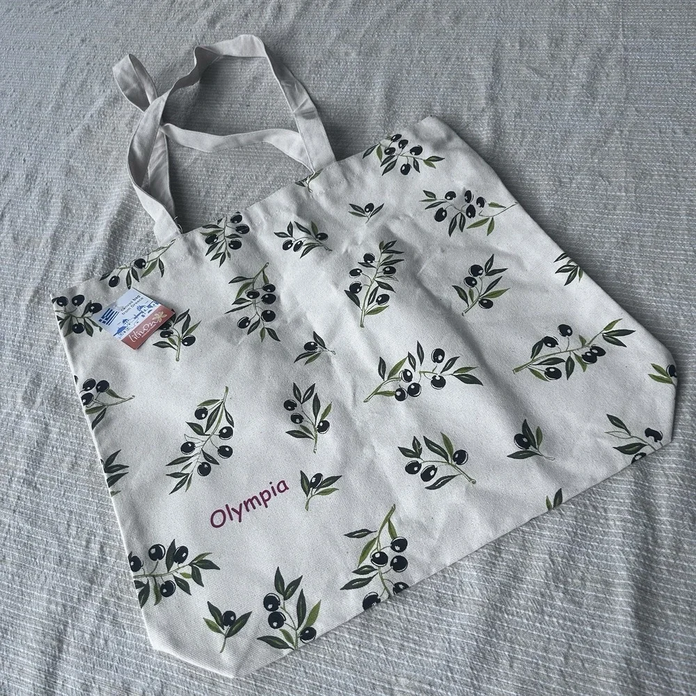 Canvas Tote Bag Olympia Greece Olives 16